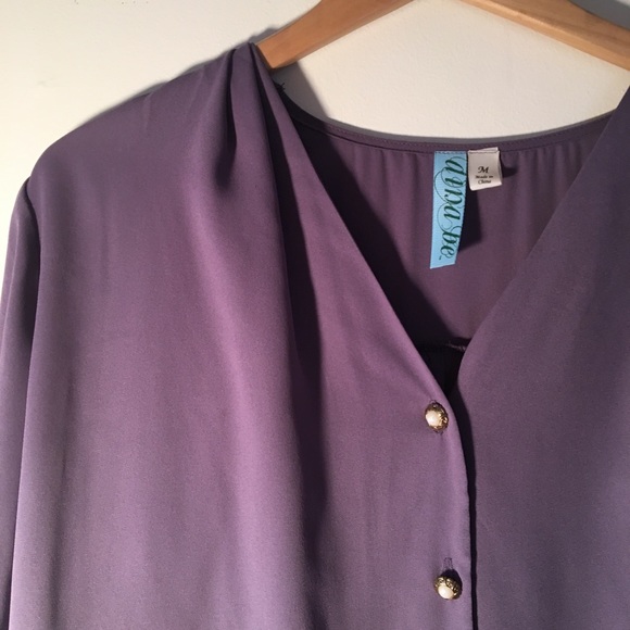Francesca's Collections Tops - Pretty Purple Blouse Pearl Buttons